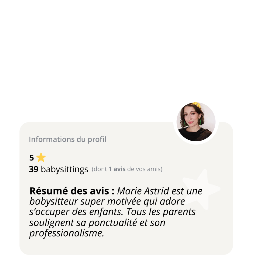 Confirmation de babysitting assuré par AXA